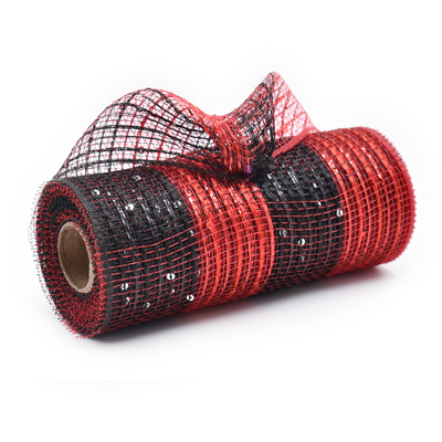 Red and Black Decorative Mesh