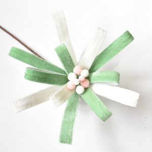 Fruit Green and White Christmas Flower