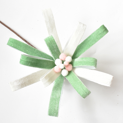 Fruit Green and White Christmas Flower
