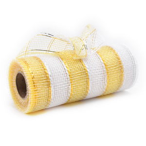 Gold and White Decorative Mesh