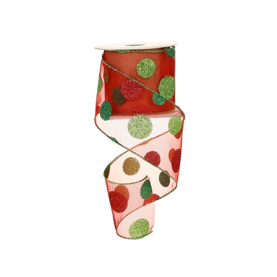 organza ribbon with glitter