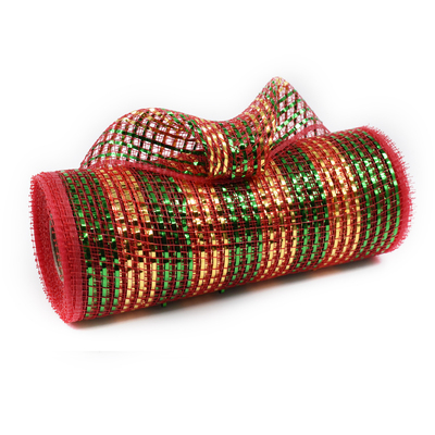 Green and red decorative mesh