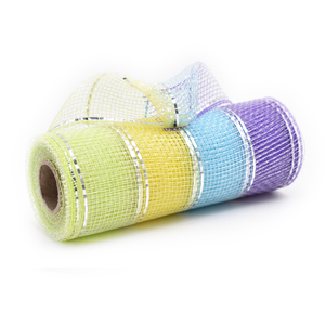 Green and Yellow and Blue and Purple Decorative Mesh