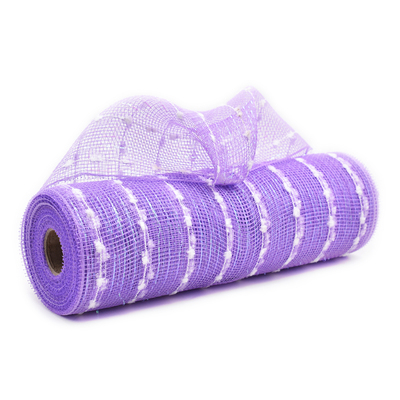 Purple and White Decorative Mesh