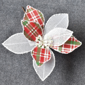 Red and White Christmas Flower