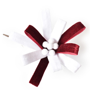 Burgundy and White Christmas Flower