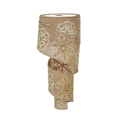 decorative ribbon with snowflake