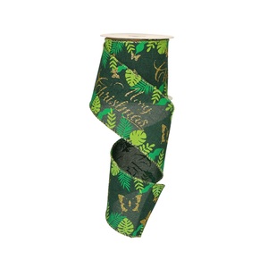 decorative ribbon with gold glitter