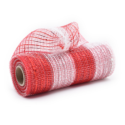 White and Red Decorative Mesh