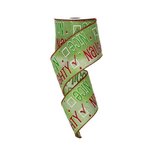 prasinous imitation linen ribbon with glitter