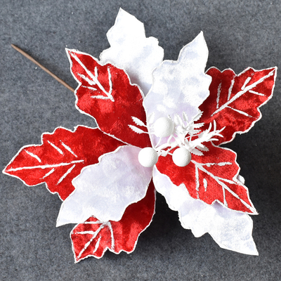 Red and White Christmas Flower