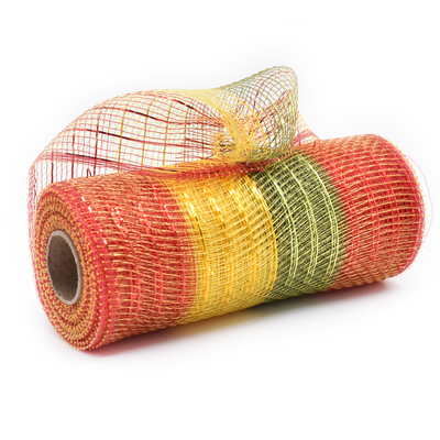 Orange and Gold and Green Decorative Mesh