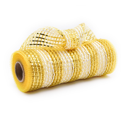 Gold and White Decorative Mesh