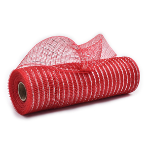Red and Silver Decorative Mesh