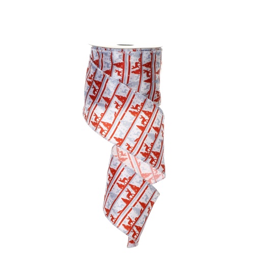 red and white satin ribbon