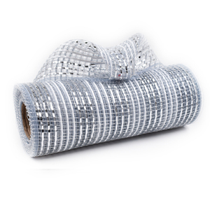 silvery decorative mesh