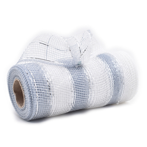 White and Silver Decorative Mesh