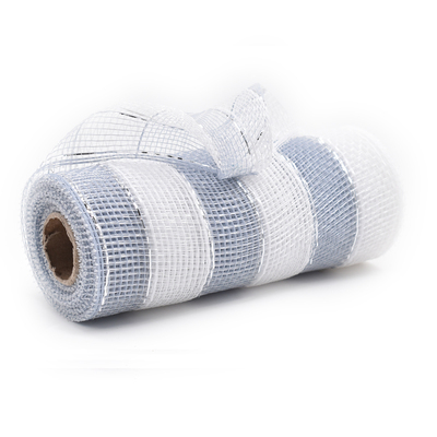 White and Silver Decorative Mesh