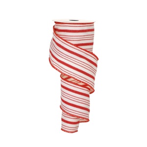 red and white stripe ribbon
