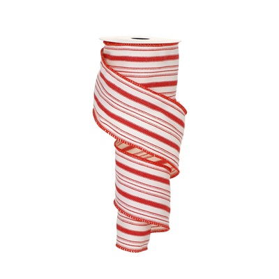 red and white stripe ribbon