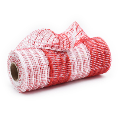 White and Red Decorative Mesh