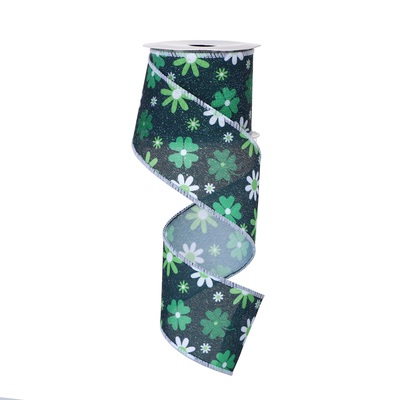 imitation linen ribbon with wire