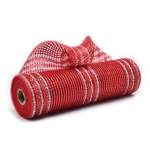 Red and Silver Decorative Mesh