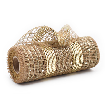 Natural and Champange Decorative Mesh