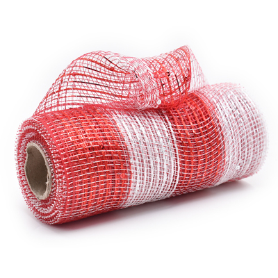 Red and White Decorative Mesh