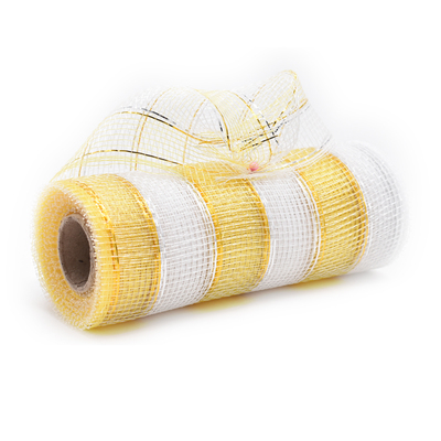 Gold and White Decorative Mesh
