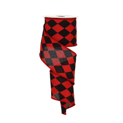 red and black plaid ribbon