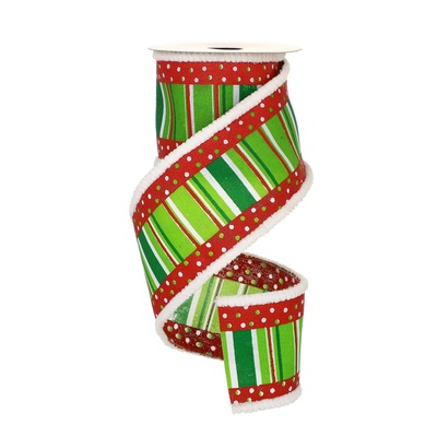 decorative ribbon with white edge