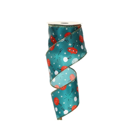 teal satin ribbon