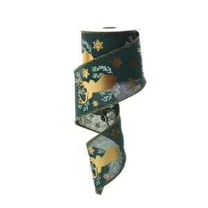 deep green imitation line ribbon