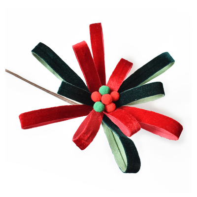 Red and Atrovirens Christmas Flower