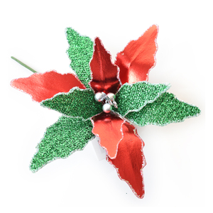 Red and Green Christmas Flower
