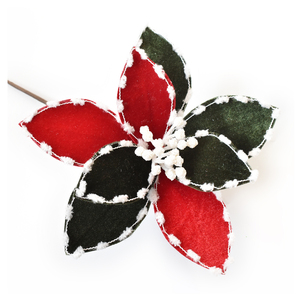 Red and Atrovirens Christmas Flower