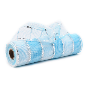 White and  Blue Decorative Mesh